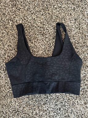 IVL Collective Black Sports Bra with cheetah print